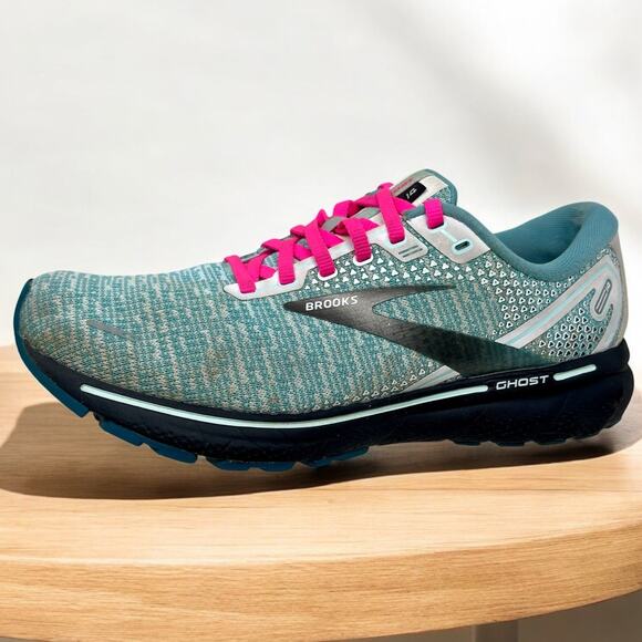Brooks Ghost-14 Sporty Run Shoe Womens 10 1/2 Teal Black I.3.5 - Picture 1 of 13